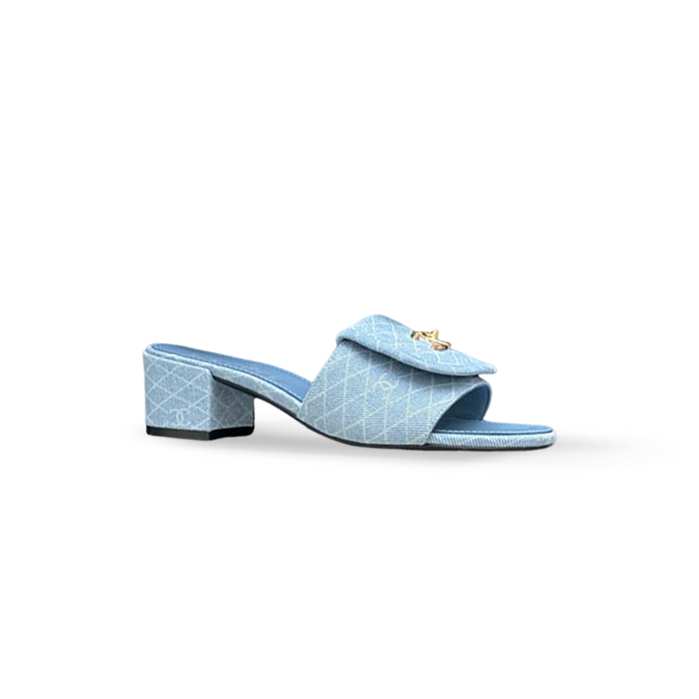ch**el De*1m quilted turnlock slippers mules